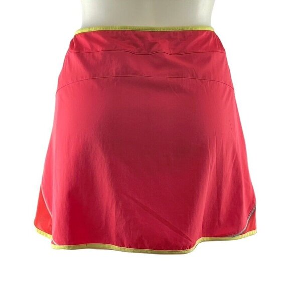 Womens IZOD PERFORM-X BASIX COOL-FX Golf Tennis Skirt Athletic Skort Red & Yello - Picture 2 of 12